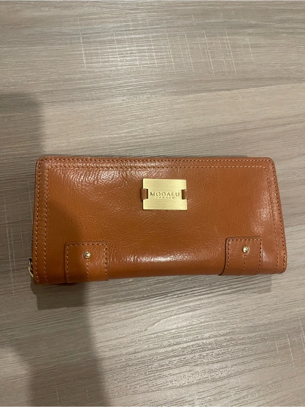Modalu Tan Leather Continental Wallet